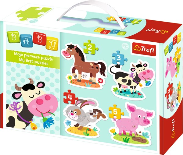 Trefl (360523) - "Farm Animals" - 2 3 4 5 brikker puslespil