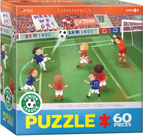 Eurographics (6060-0483) - "Junior League Soccer" - 60 brikker puslespil