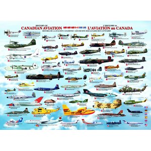 Eurographics (6000-0231) - "History of Canadian Aviation" - 1000 brikker puslespil