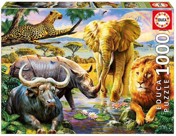 Educa (16748) - Adrian Chesterman: "The Big Five" - 1000 brikker puslespil