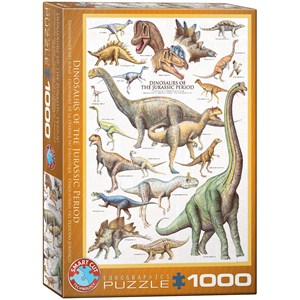 Eurographics (6000-0099) - "Dinosaurs Jurassic" - 1000 brikker puslespil