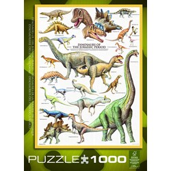 Eurographics (6000-0099) - "Dinosaurs Jurassic" - 1000 brikker puslespil
