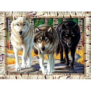 SunsOut (58681) - Cynthie Fisher: "Wolf Pack Colors" - 1000 brikker puslespil