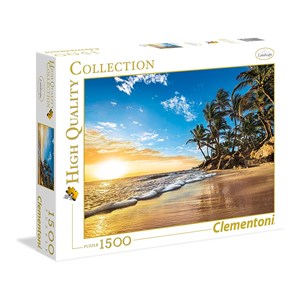Clementoni (31681) - "Tropisk solnedgang" - 1500 brikker puslespil