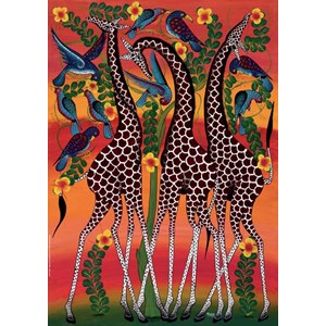 Heye (29426) - Edward Tingatinga: "Giraffes" - 1000 brikker puslespil