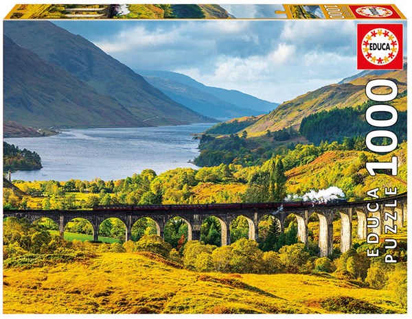 Educa (16749) - "Glenfinnan Viaduct, Scotland" - 1000 brikker puslespil