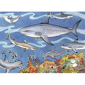 Ravensburger (09628) - "Sea of Sharks" - 60 brikker puslespil