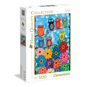 Clementoni (35024) - Kerri Ambrosino: "Cute Little Owls" - 500 brikker puslespil