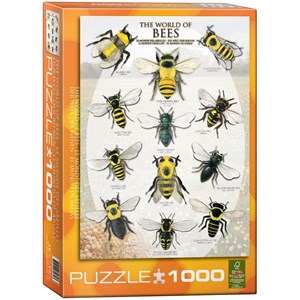 Eurographics (6000-0230) - "The World of Bees" - 1000 brikker puslespil