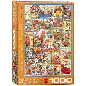Eurographics (6000-0806) - "Flowers Seed Catalogue Collection" - 1000 brikker puslespil