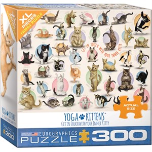 Eurographics (8300-0991) - "Yoga Kittens" - 300 brikker puslespil