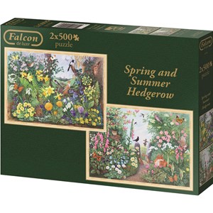 Falcon (11104) - "Spring & Summer Hedgerow" - 500 brikker puslespil