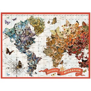 Chronicle Books / Galison - Wendy Gold: "Butterfly Migration" - 1000 brikker puslespil