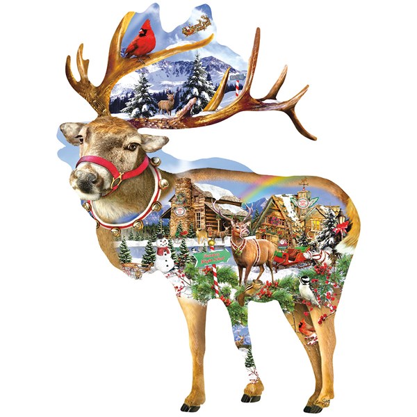 SunsOut (97295) - Lori Schory: "Reindeer Training" - 800 brikker puslespil