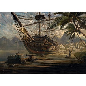 Schmidt Spiele (58183) - "Ship at Anchor" - 1000 brikker puslespil