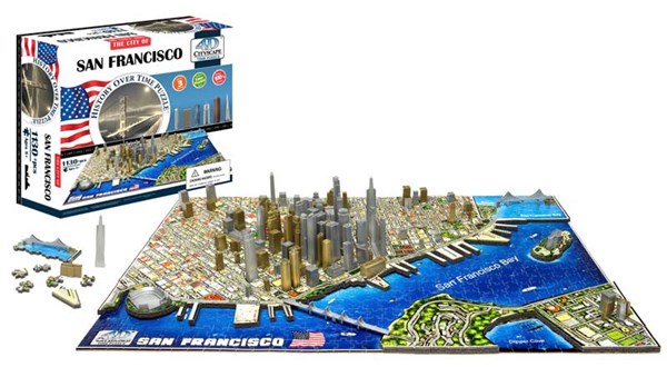 4D Cityscape (40044) - "San Francisco" - 1100 brikker puslespil