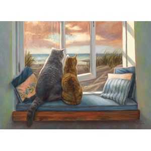 Ravensburger (14903) - Lucie Bilodeau: "Window Buddies" - 500 brikker puslespil