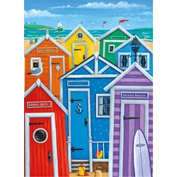 Clementoni (39327) - "Rainbow Beach Huts" - 1000 brikker puslespil