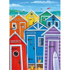 Clementoni (39327) - "Rainbow Beach Huts" - 1000 brikker puslespil