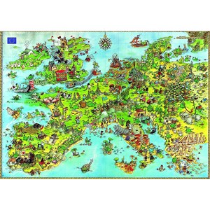 Heye (08854) - Marino Degano: "United Dragons of Europe" - 4000 brikker puslespil