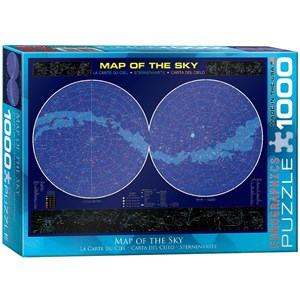 Eurographics (6000-1010) - "Map of the Sky" - 1000 brikker puslespil