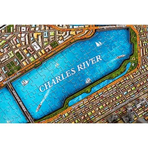 4D Cityscape (40080) - "Boston, USA" - 1100 brikker puslespil