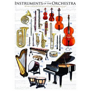 Eurographics (6000-1410) - "Instruments of the Orchestra" - 1000 brikker puslespil
