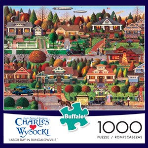 Buffalo Games (11437) - Charles Wysocki: "Labor Day in Bungalowville" - 1000 brikker puslespil
