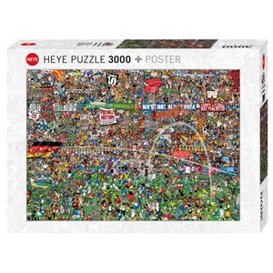 Heye (29205) - Alex Bennett: "Football History + Poster" - 3000 brikker puslespil