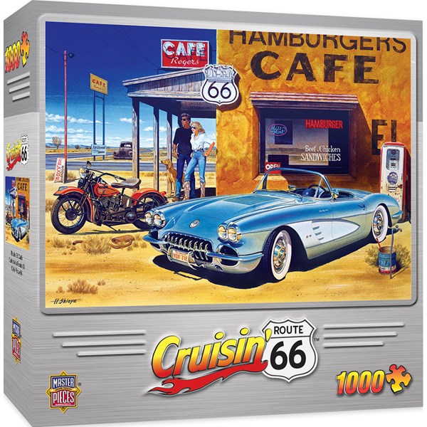 MasterPieces (71517) - Hiroaki Shioya: "Route 66 Café" - 1000 brikker puslespil