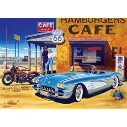 MasterPieces (71517) - Hiroaki Shioya: "Route 66 Café" - 1000 brikker puslespil