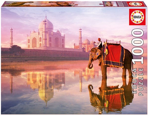 Educa (16756) - "Elephant At Taj Mahal" - 1000 brikker puslespil