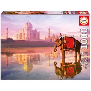 Educa (16756) - "Elephant At Taj Mahal" - 1000 brikker puslespil