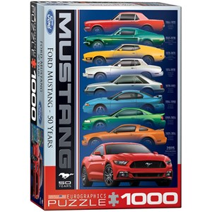 Eurographics (6000-0699) - "Ford Mustang 9 Model" - 1000 brikker puslespil