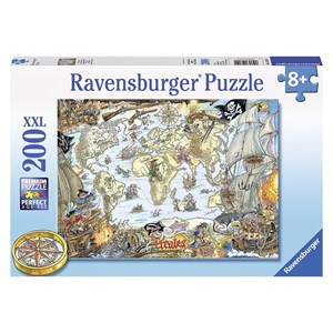 Ravensburger (12802) - "Pirate Map" - 200 brikker puslespil