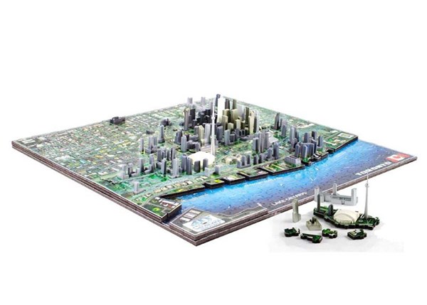 4D Cityscape (40016) - "Toronto" - 1000 brikker puslespil
