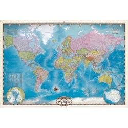 Eurographics (8220-0557) - "Map of the World with Poles" - 2000 brikker puslespil