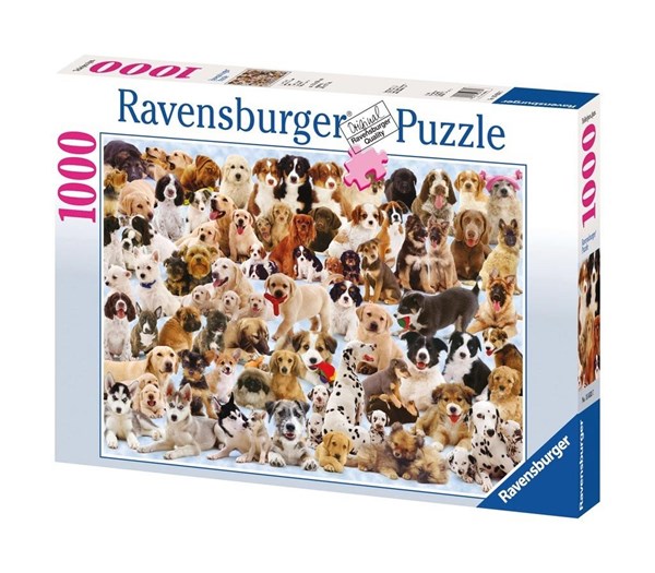 Ravensburger (15633) - "Dogs Galore!" - 1000 brikker puslespil