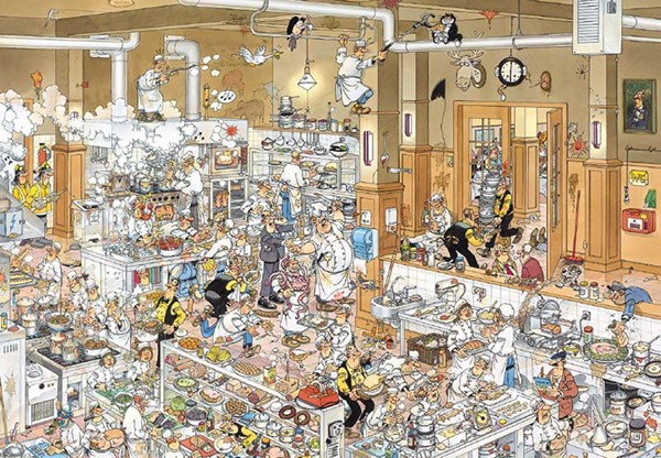 Jumbo (13049) - Jan van Haasteren: "The Kitchen" - 1000 brikker puslespil