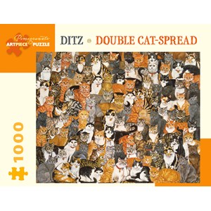 Pomegranate (AA997) - "Double Catspread" - 1000 brikker puslespil