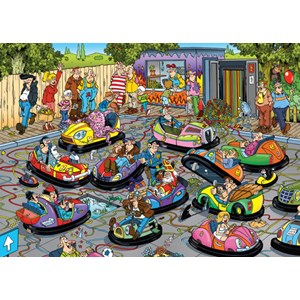 Jumbo (19037) - Jan van Haasteren: "The Fair, Bumper Cars" - 150 brikker puslespil