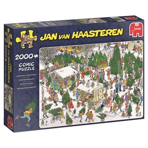 Jumbo (19062) - Jan van Haasteren: "Juletræ marked" - 2000 brikker puslespil
