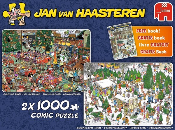 Jumbo (19061) - Jan van Haasteren: "X-Mas Gifts" - 1000 brikker puslespil