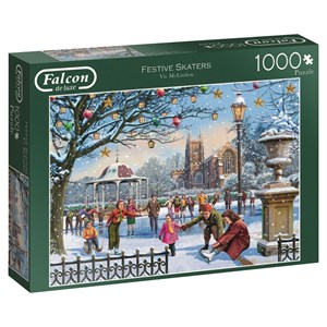 Falcon (11185) - "Festive Skaters" - 1000 brikker puslespil
