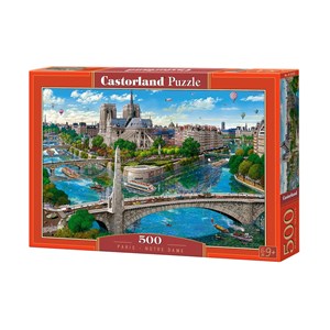 Castorland (B-52653) - "Paris, Notre Dame" - 500 brikker puslespil