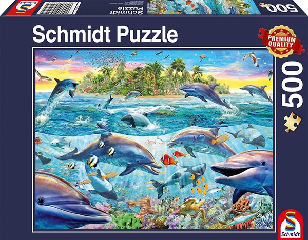 Schmidt Spiele (58227) - "Dolphin Reef" - 500 brikker puslespil