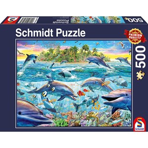 Schmidt Spiele (58227) - "Dolphin Reef" - 500 brikker puslespil