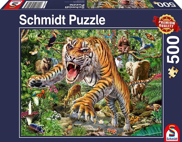 Schmidt Spiele (58226) - "Tiger Attack" - 500 brikker puslespil