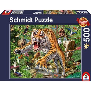 Schmidt Spiele (58226) - "Tiger Attack" - 500 brikker puslespil