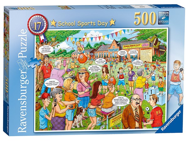 Ravensburger (14749) - Geoffrey Tristram: "School Sports Day" - 500 brikker puslespil